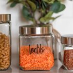 Pantry staples sitting on a counter