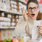 Woman shocked by grocery receipt