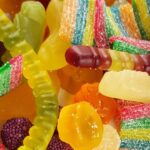 Closeup of gummy candies