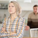 Couple seemingly arguing with each other