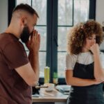 Couple looking worried