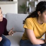 Mother and daughter arguing