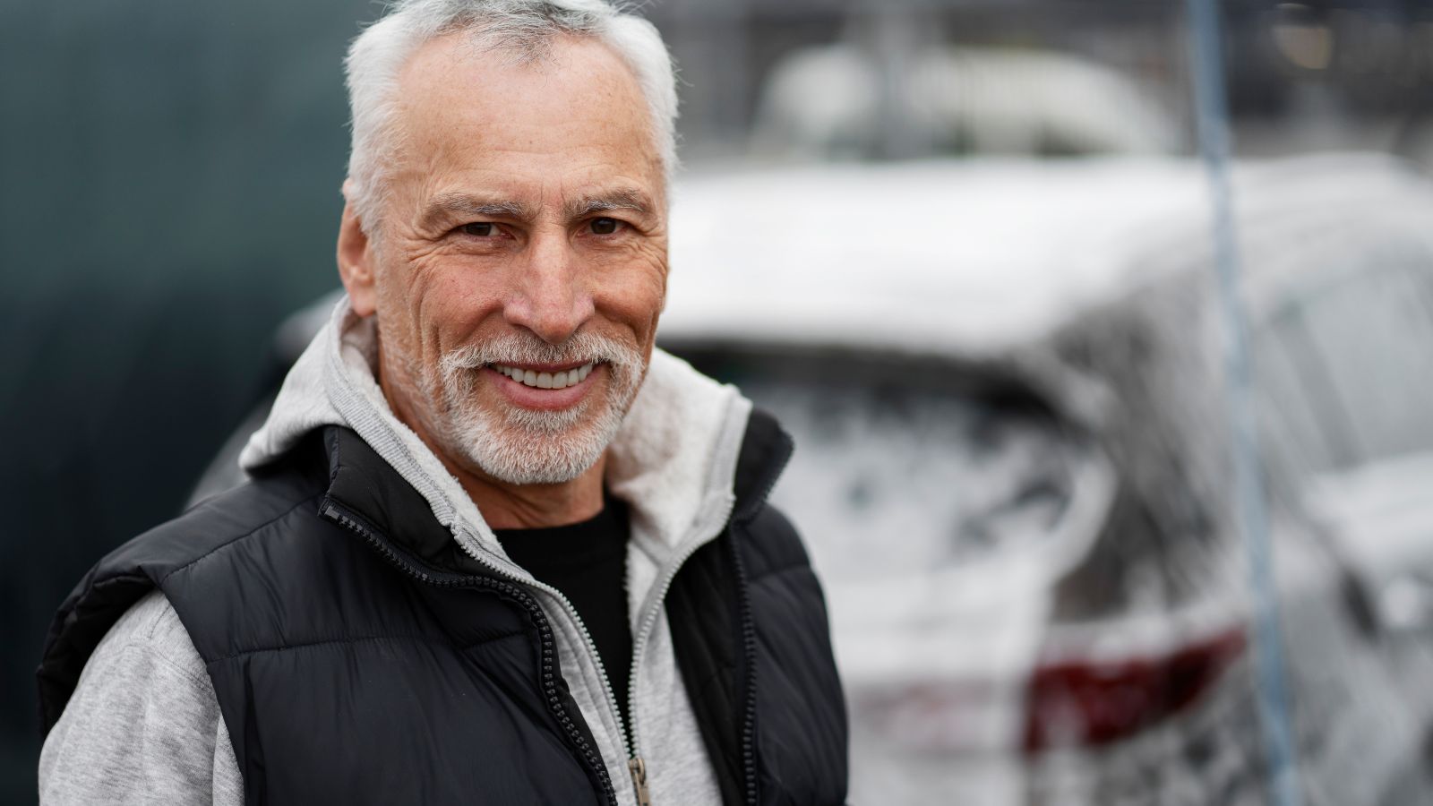 Older man smiling