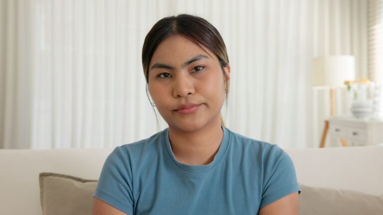 Hispanic woman looking annoyed