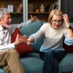 Older couple upset with each other