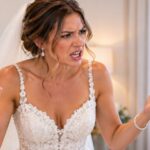Bride looking upset and angry