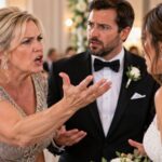 Mother of the groom yelling at the bride and groom